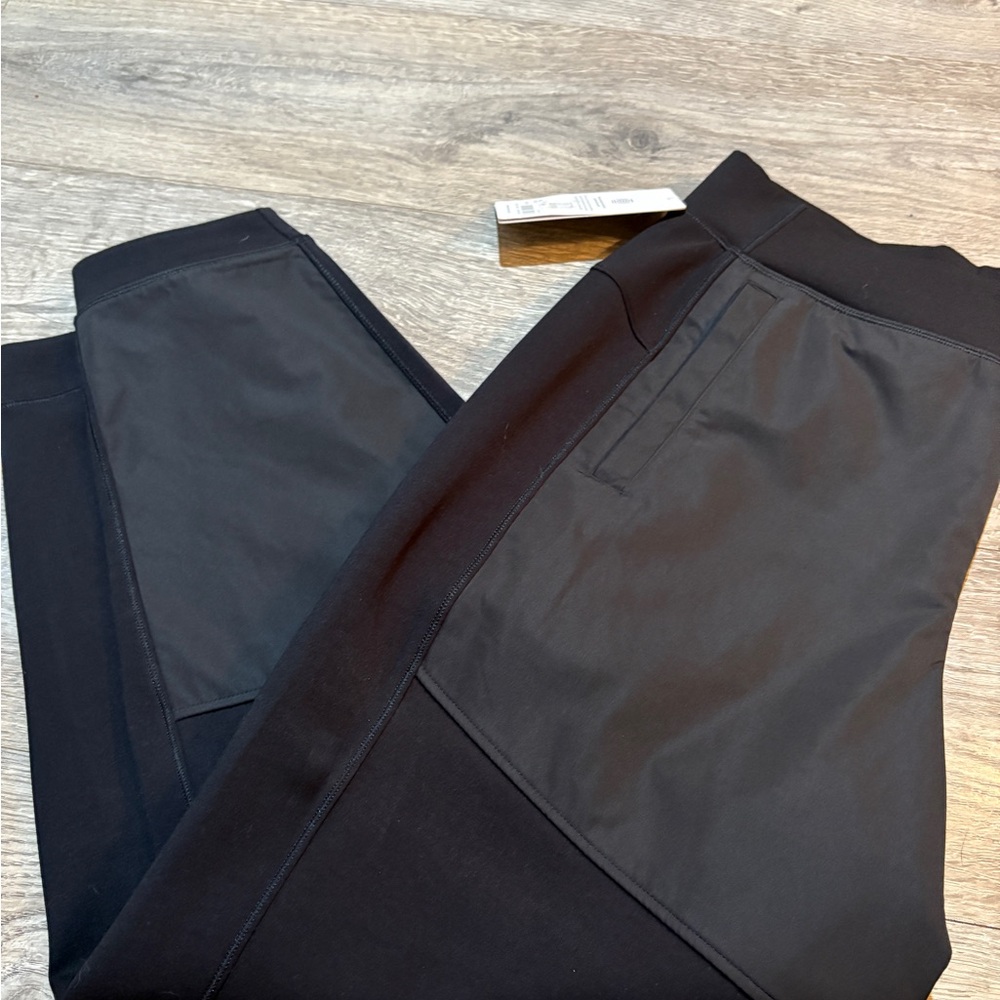 Athleta Get Set Hybrid Black Joggers Womens Large
